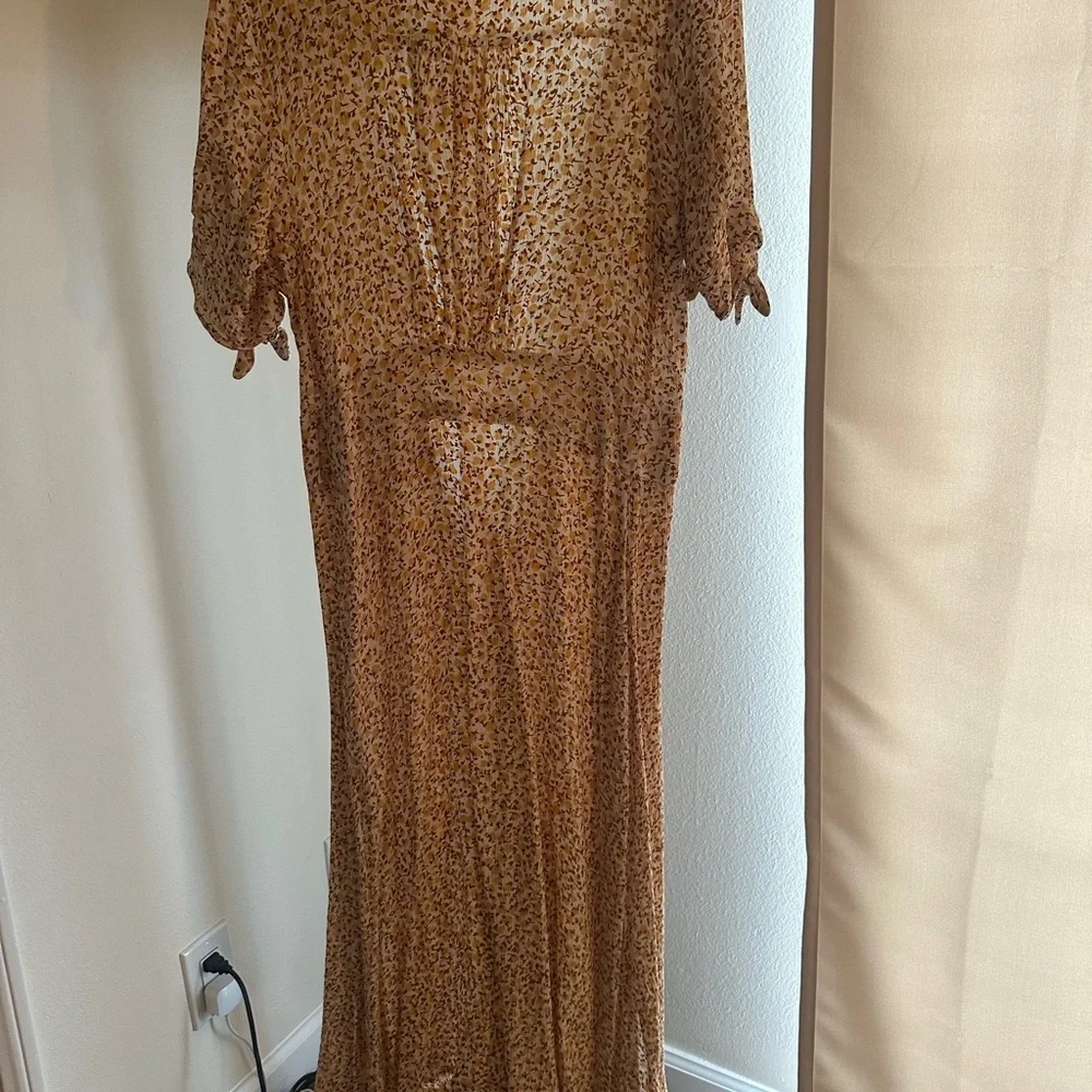 Faithfull the Brand Billie Midi Dress in Dahlia Floral Print size US4/AU8 - Picture 5 of 8